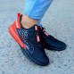 Mens Black and Red  Walking Breathable Comfort Sports Sneaker